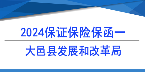 大邑縣發展和改革局,保險保函